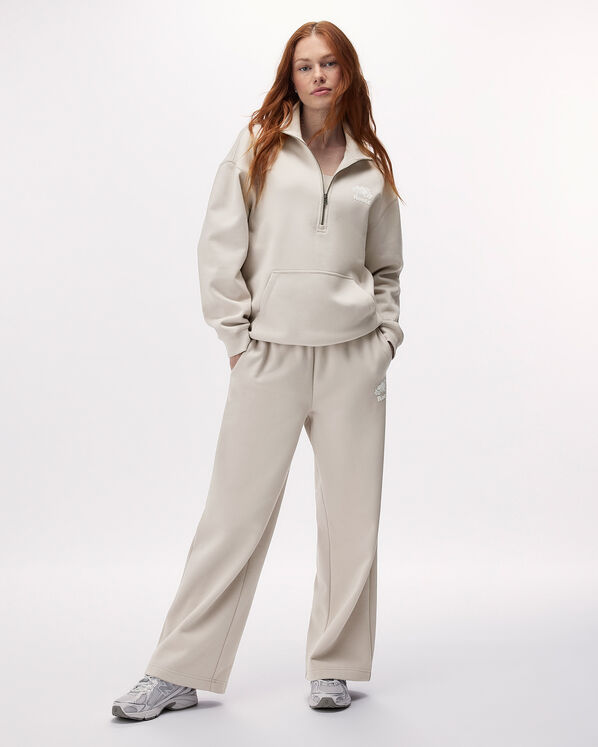 Pantalon &agrave; jambe large en molleton de coton bio Cooper