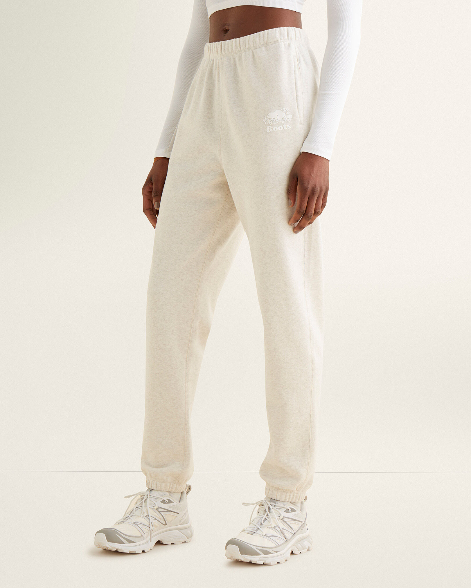 High waisted shop white sweatpants
