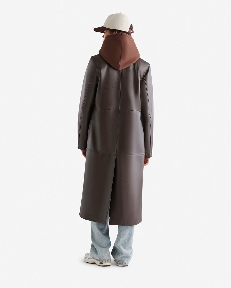 Womens Leather Trench Lake