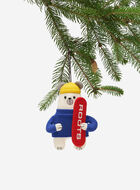 Snowboard Bear Ornament