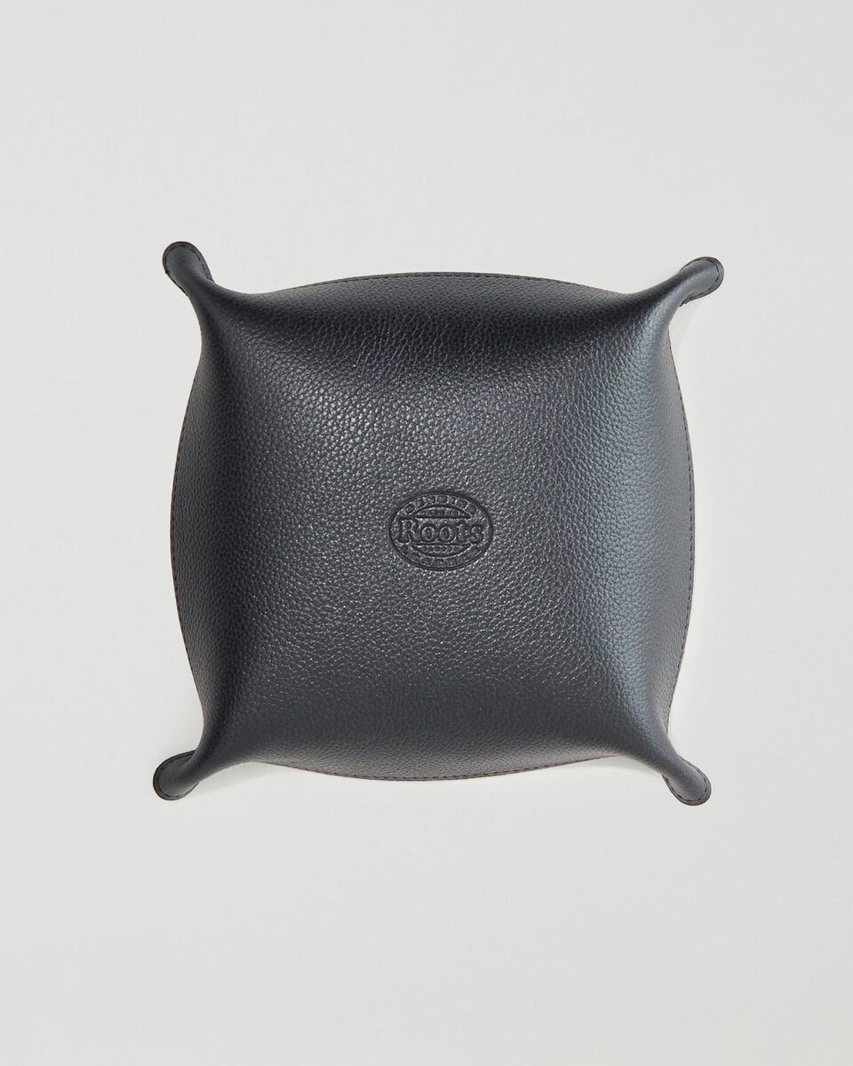 Large Leather Tray Metallic