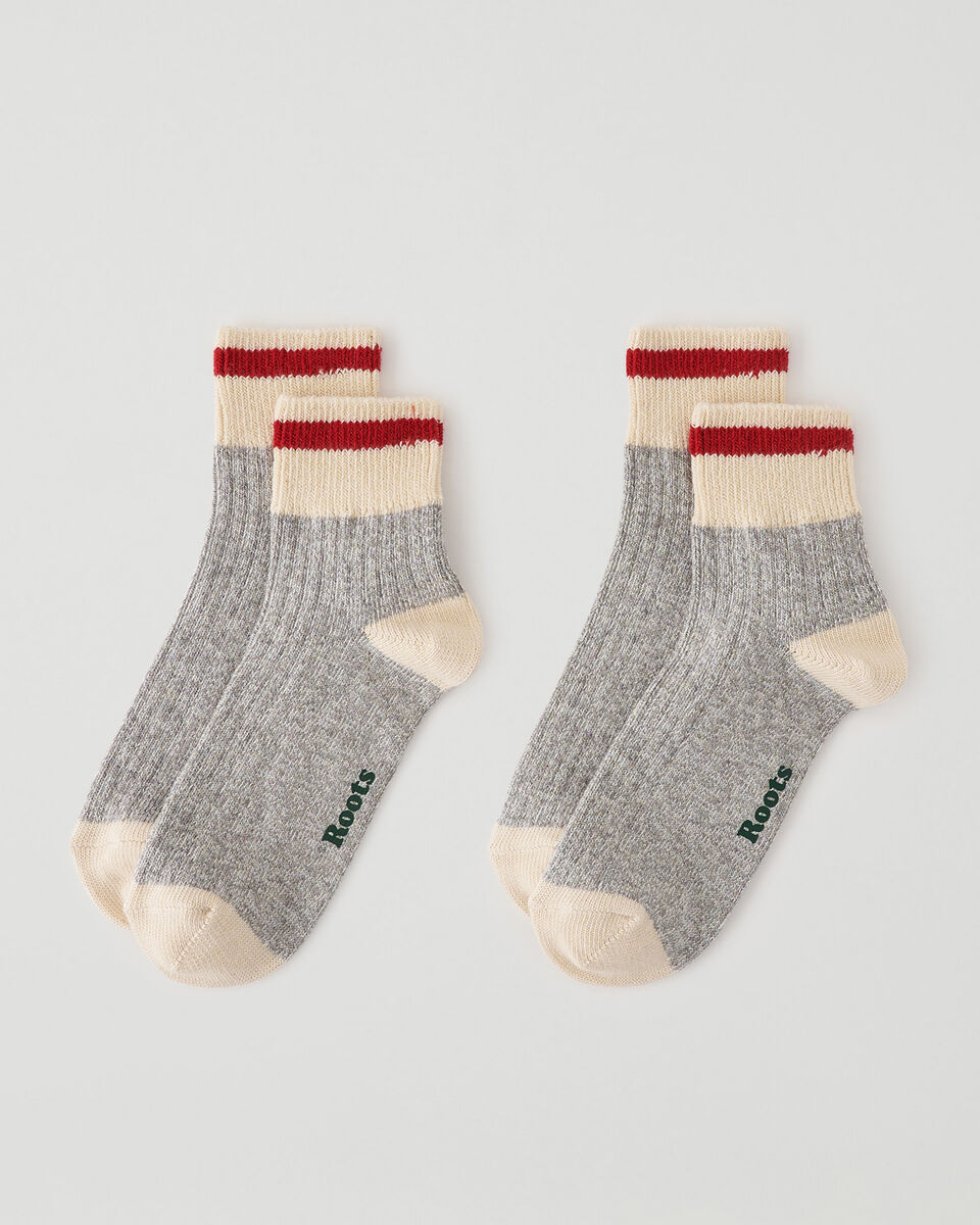 Adult Cotton Cabin Ankle Sock 2 Pack