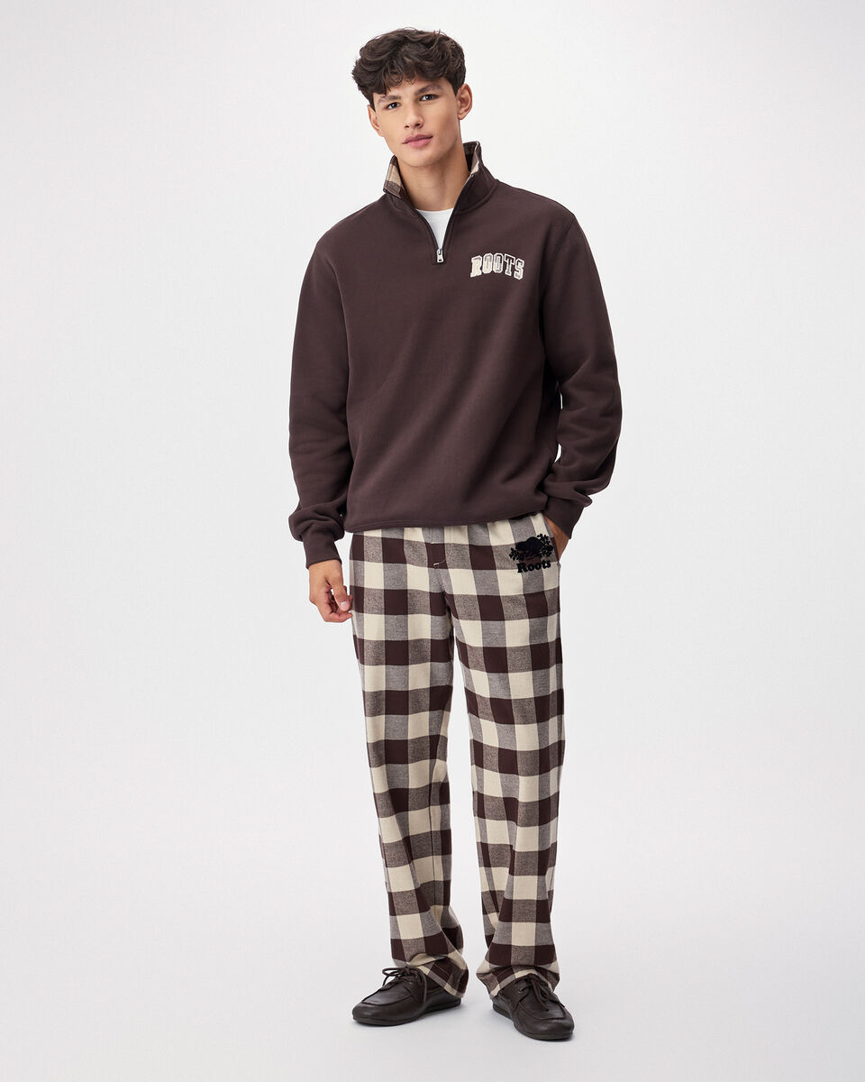 Plaid Applique Quarter Zip