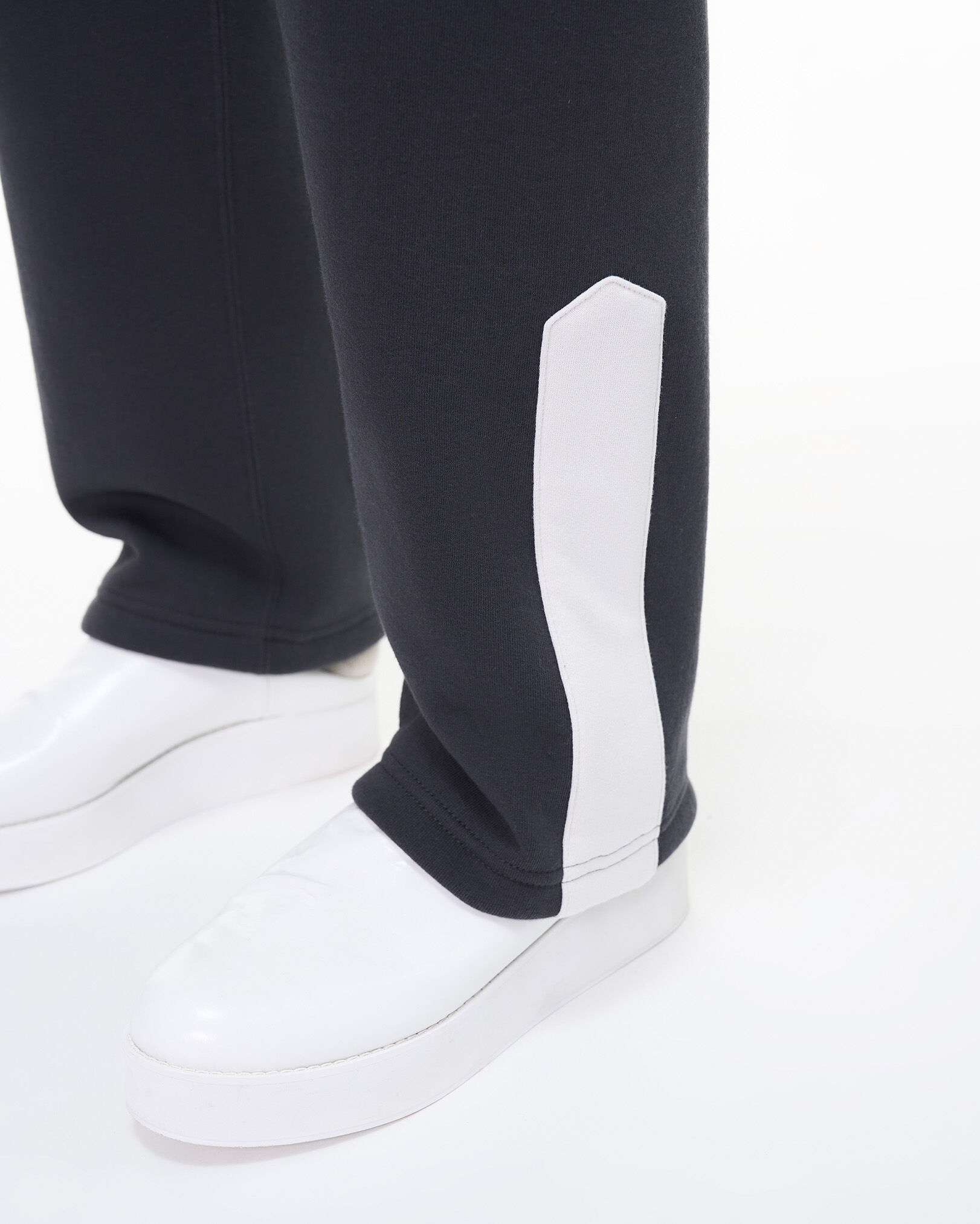 Jogging pants with white stripe discount