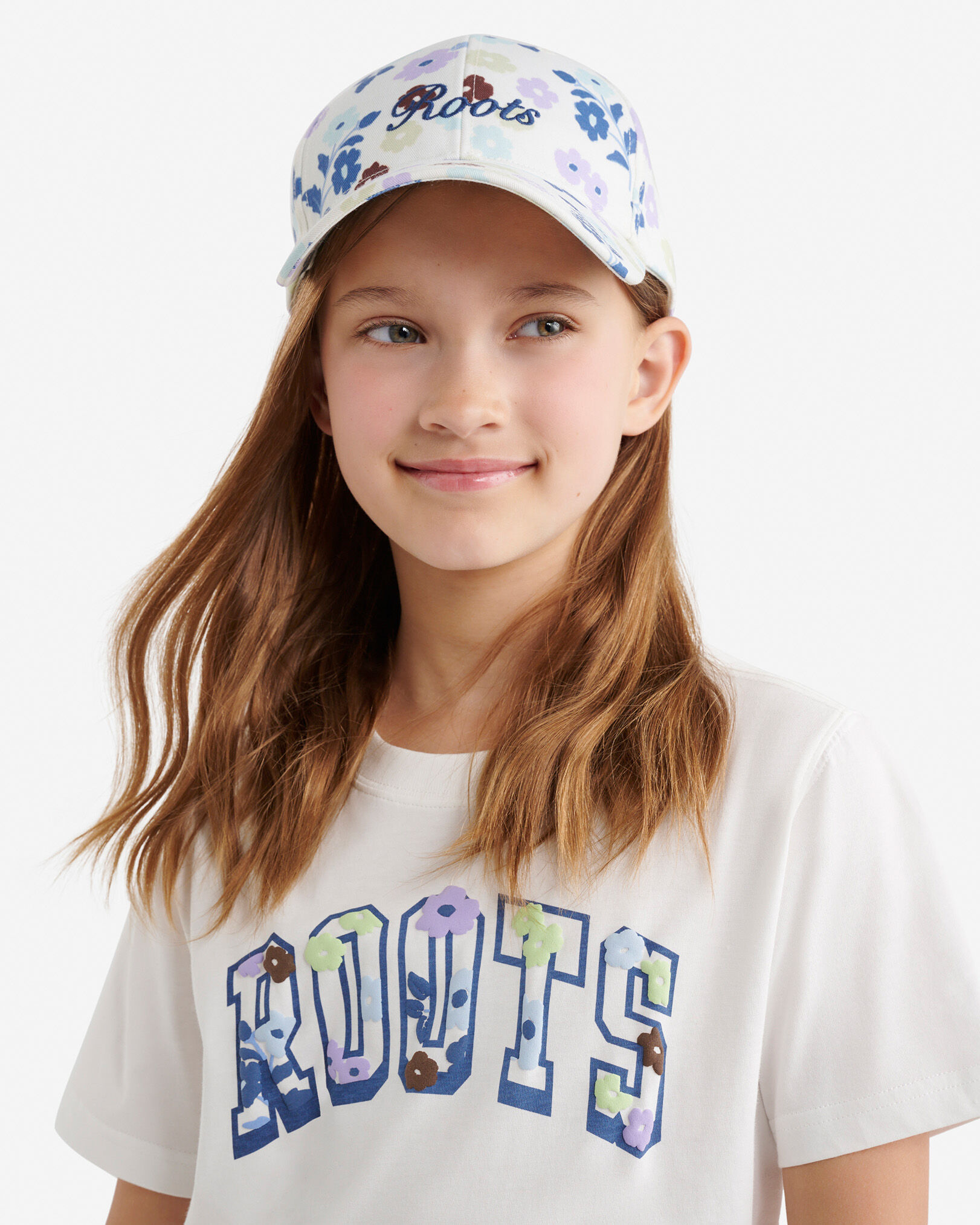 Casquette de baseball à motif floral pour enfants