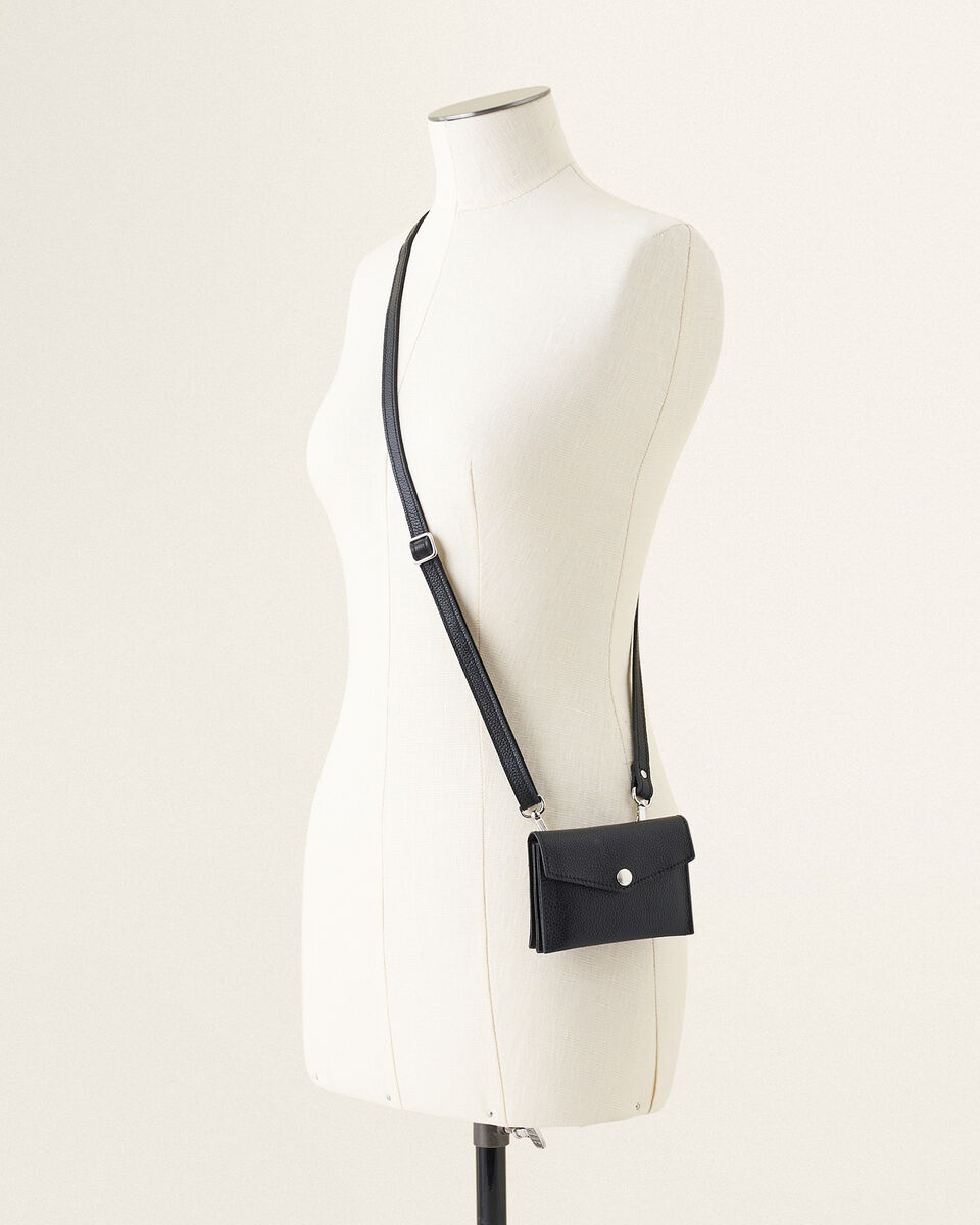 Mini sac à goussets latéraux en accordéon en cuir Cervino