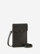 Sac &agrave; bandouli&egrave;re &agrave; goussets lat&eacute;raux en accord&eacute;on pour t&eacute;l&eacute;phone en cuir Cervino