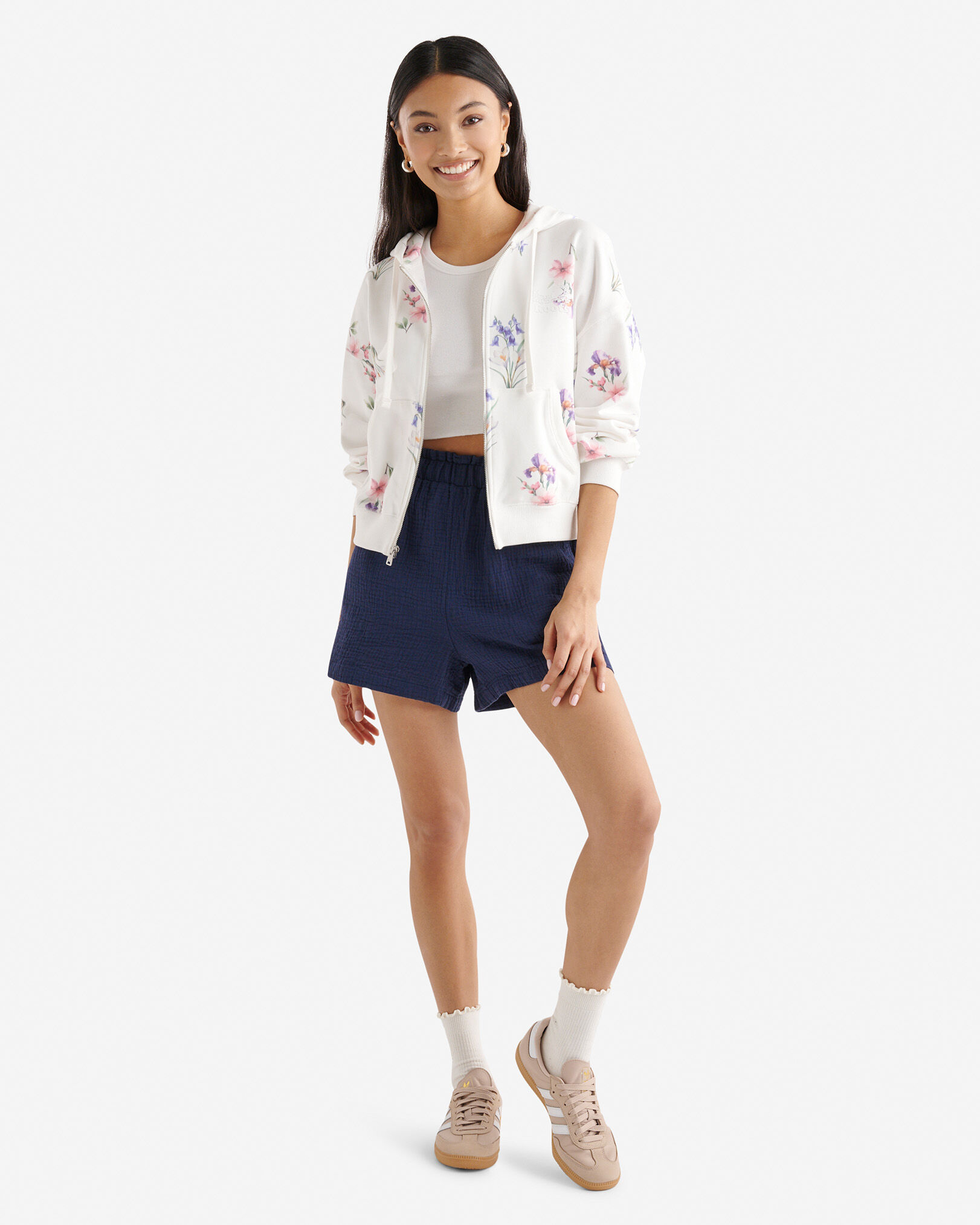 Cooper Floral Full Zip Hoodie