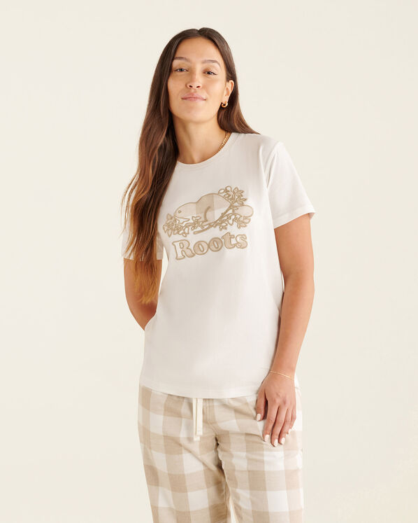 T-shirt à carreaux Cooper pour femme