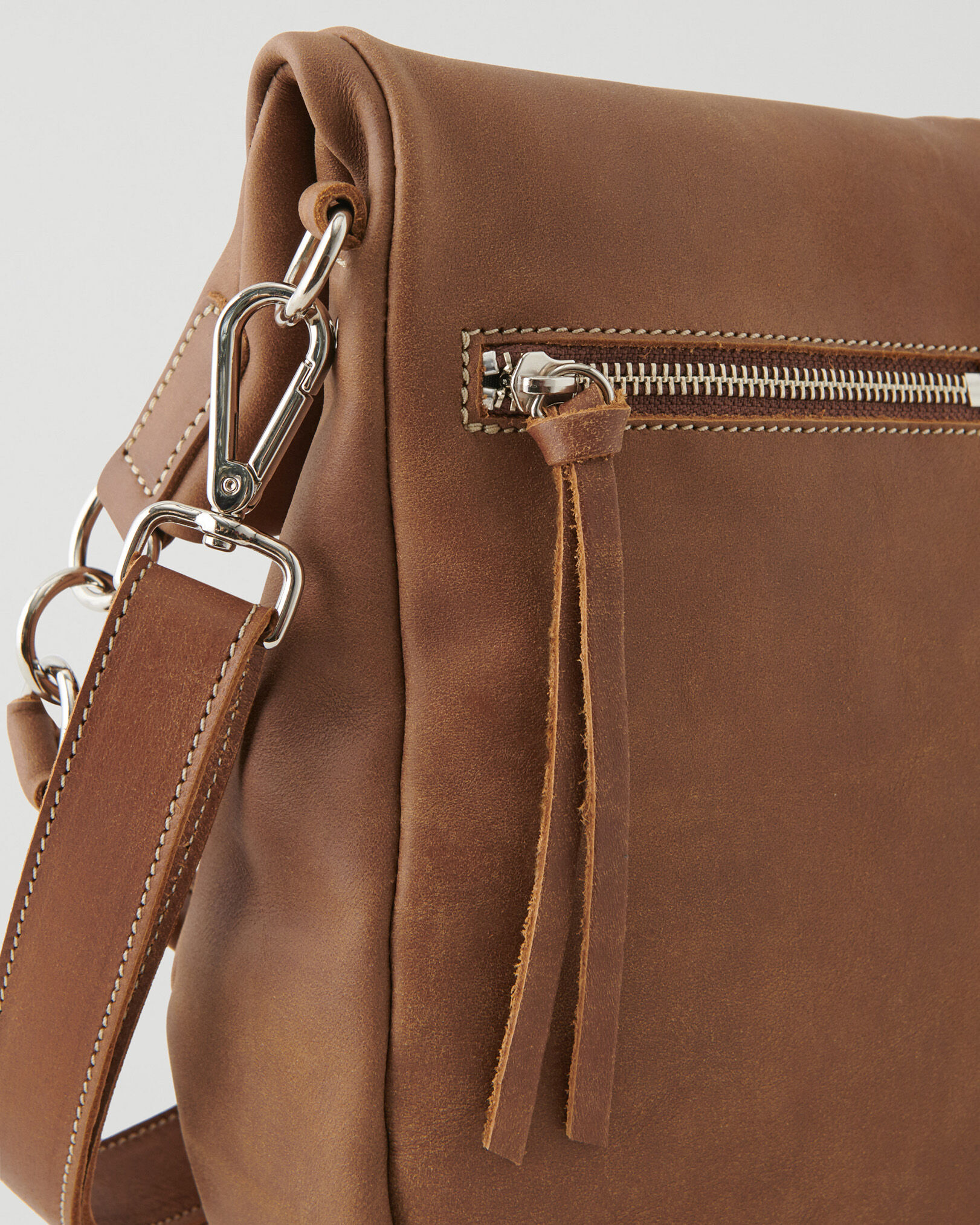 Leather foldover crossbody sale bag
