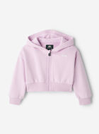 Toddler Girls Summer Cloud Cropped Bubble Full Zip Hoodie