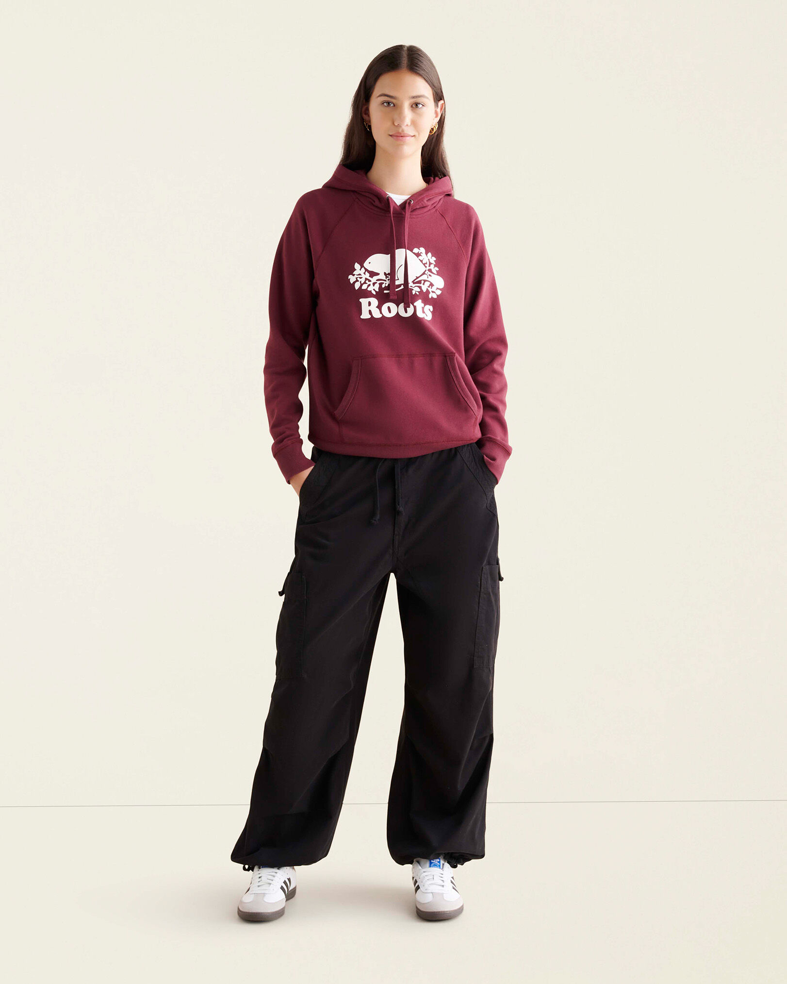 Burgundy shop roots tracksuit