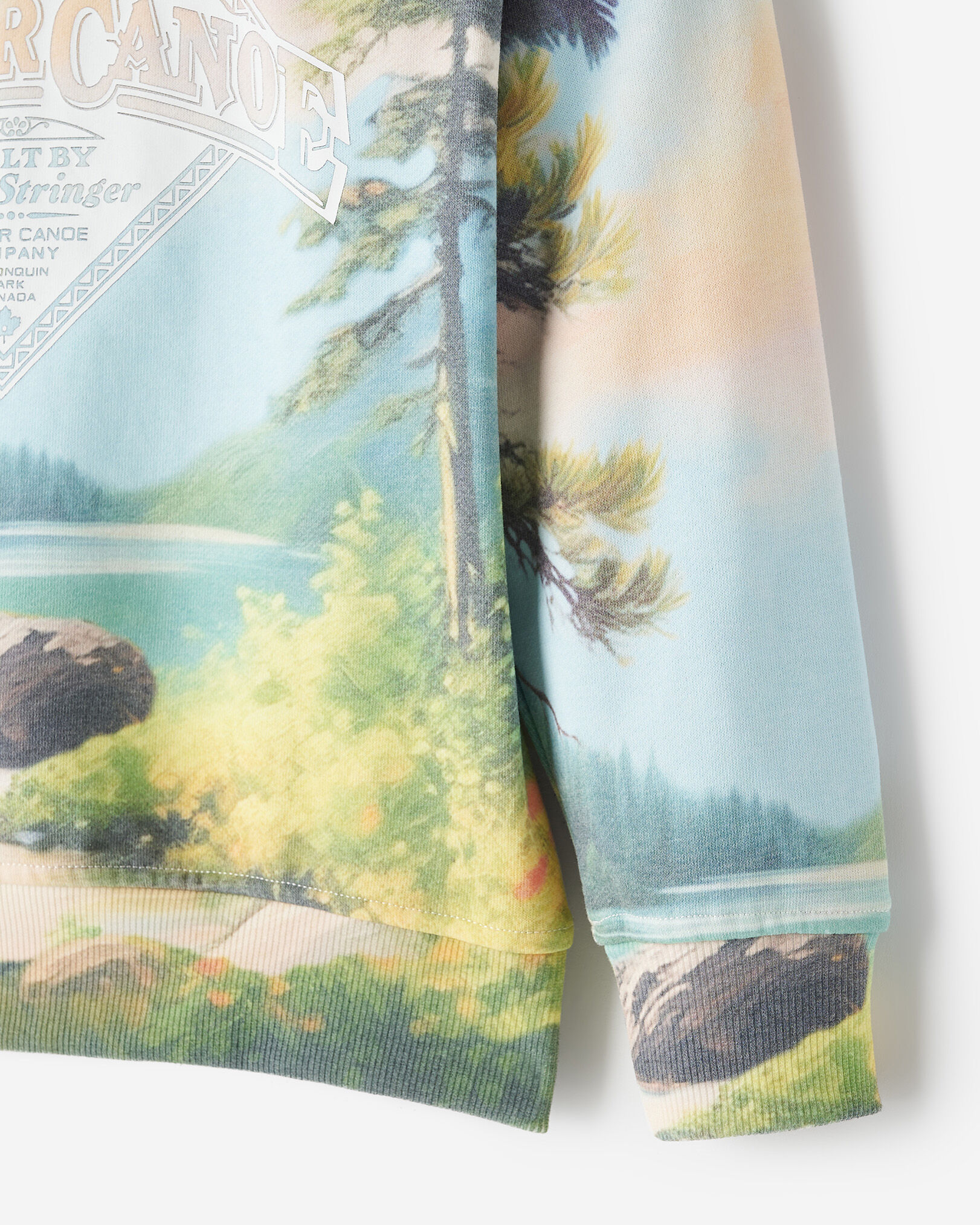 Kids Beaver Canoe Landscape Hoodie