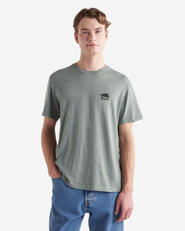 T-shirt poivré en coton bio pour hommes
