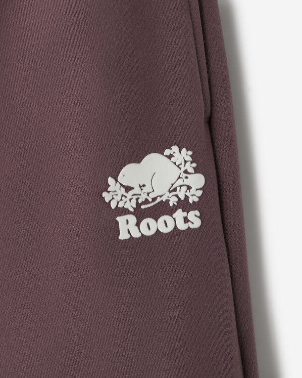 Pantalon &agrave; jambe large en molleton de coton bio Cooper