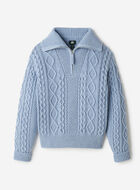 Cable Knit Quarter Zip Sweater