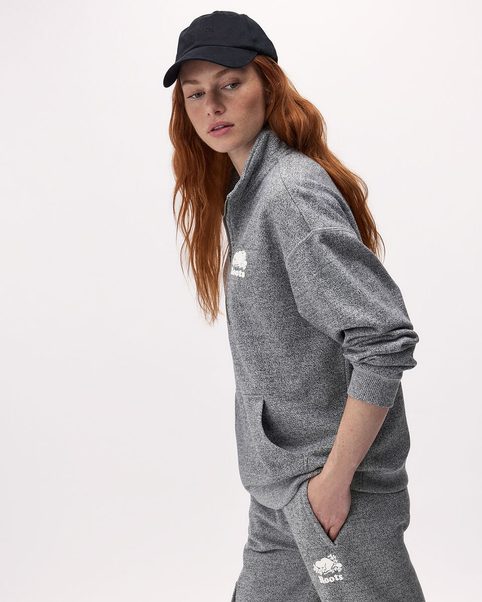 Organic Cooper Relaxed Quarter Zip Stein