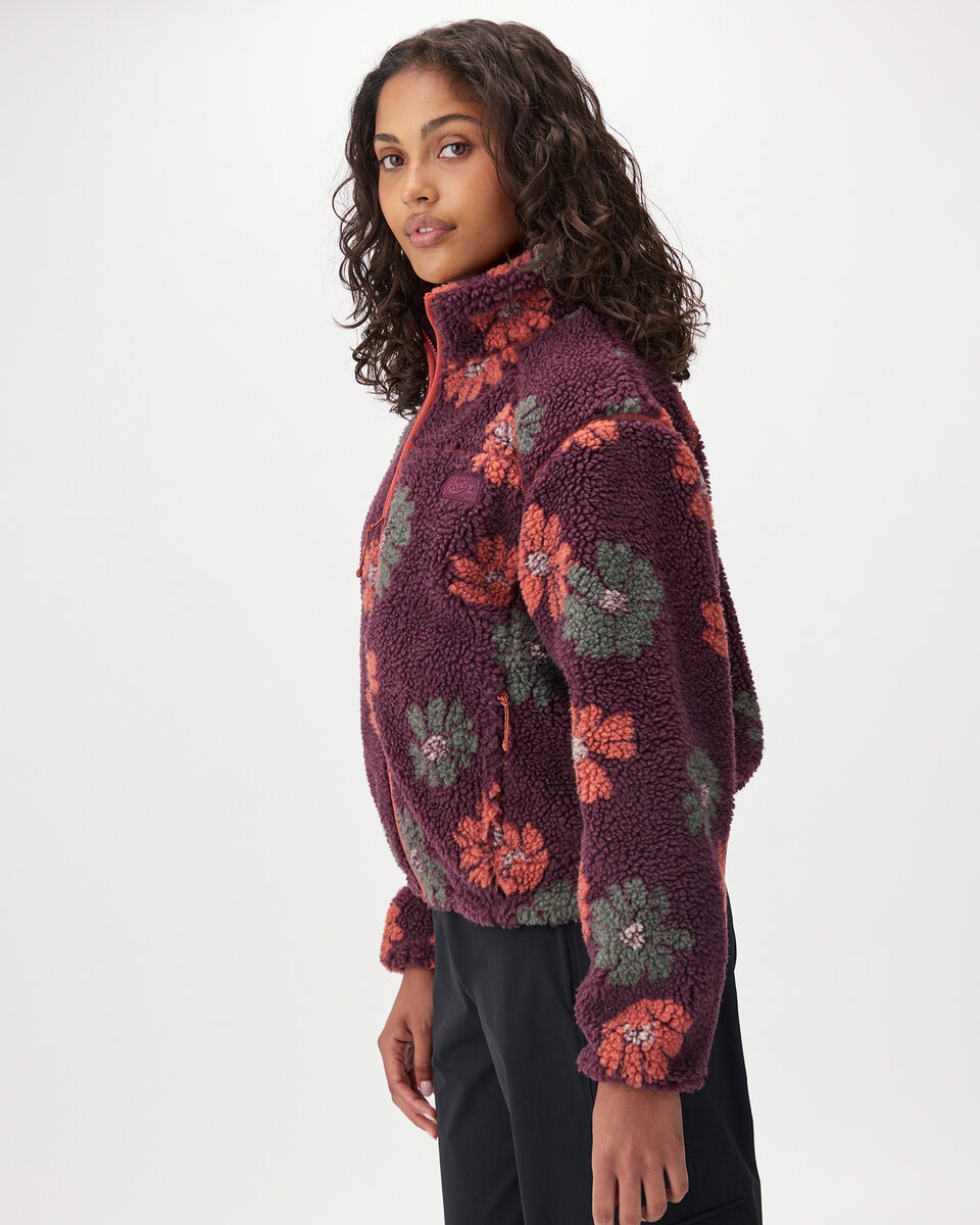 Alta Shearling Fleece Floral Jacket
