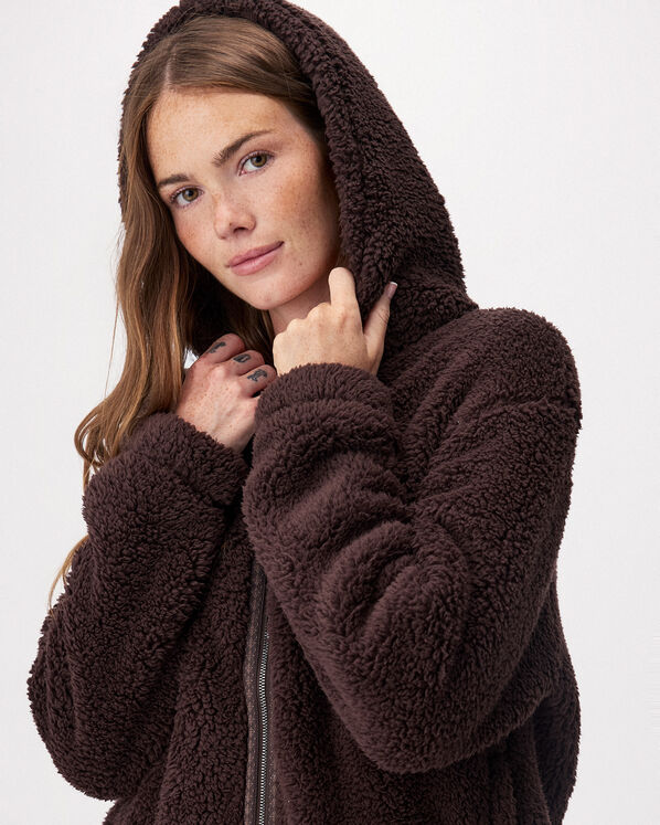 Manteau &agrave; capuchon et glissi&egrave;re en mouton molletonn&eacute; Creekside