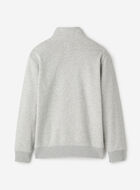 Chandail demi-glissi&egrave;re original &agrave; capuchon en jersey bouclette en coton bio