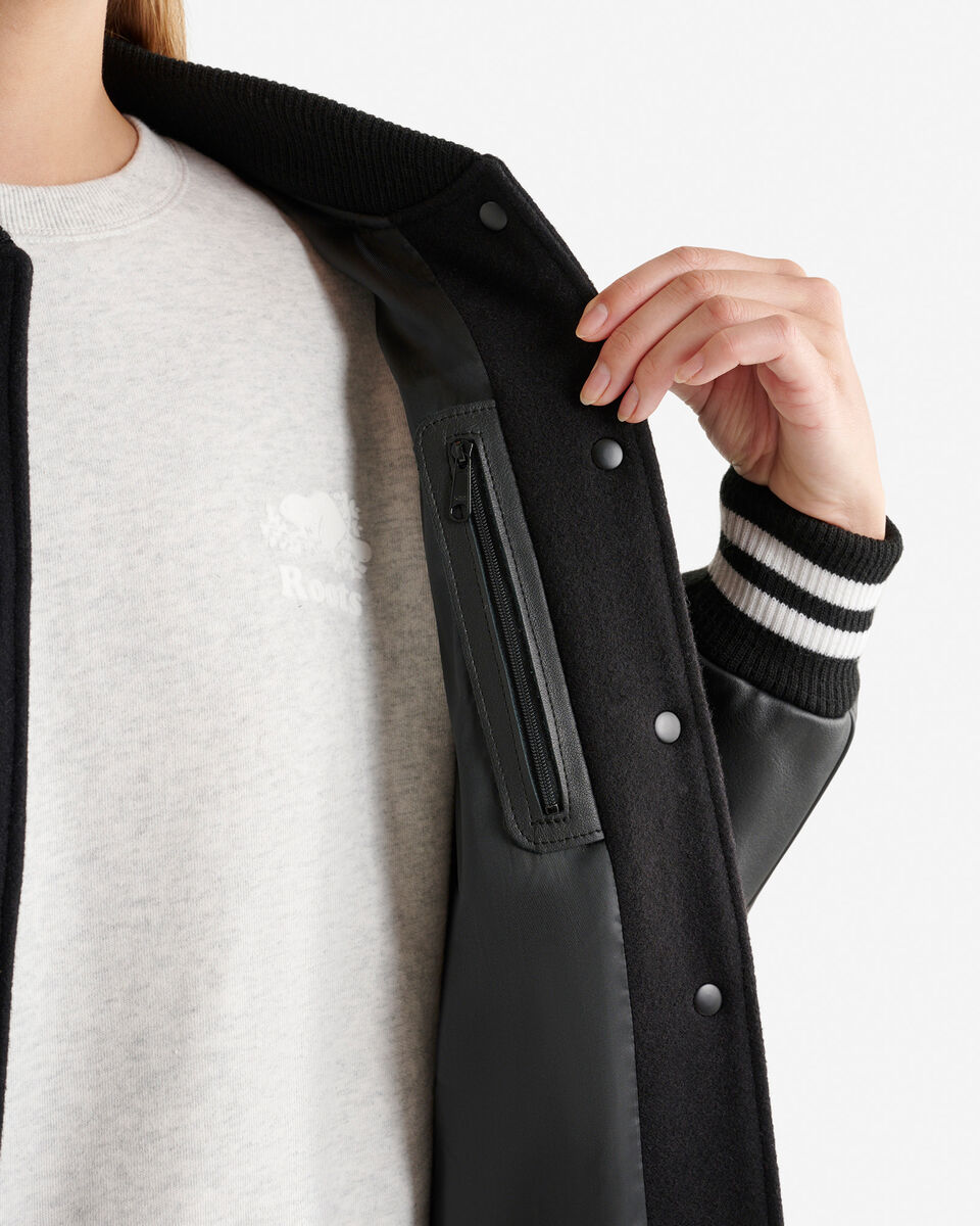 Blouson universitaire rétro pour femme