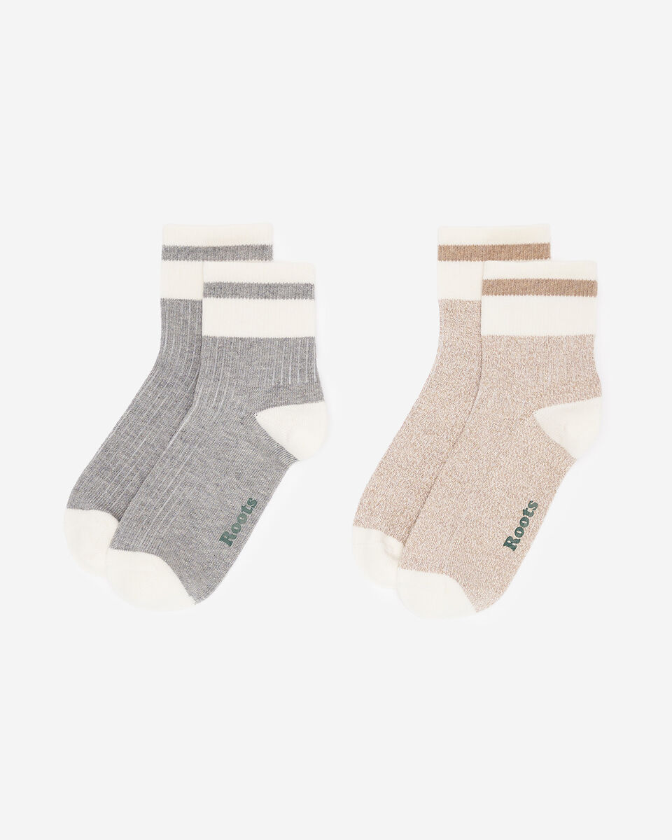 Adult Cotton Cabin Ankle Sock 2 Pack