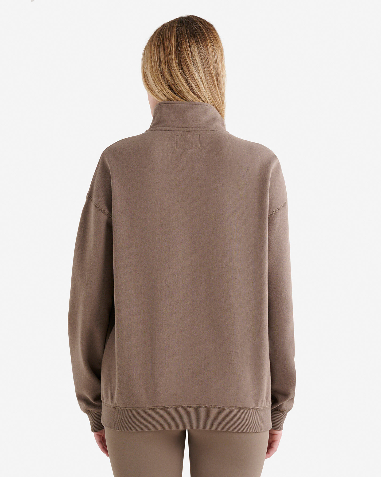 Organic Cooper Relaxed Quarter Zip Stein