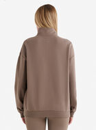 Chandail &agrave; col &agrave; glissi&egrave;re d&eacute;contract&eacute; en coton bio Cooper