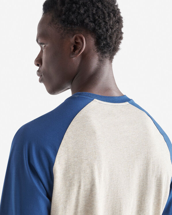 T-shirt &agrave; carreaux et manches longues raglan Cooper pour hommes