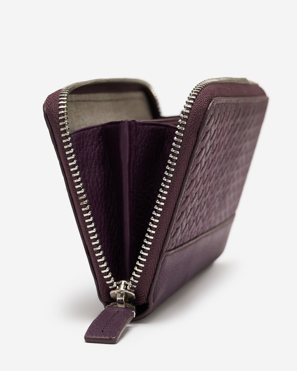 Zip Around Clutch Woven