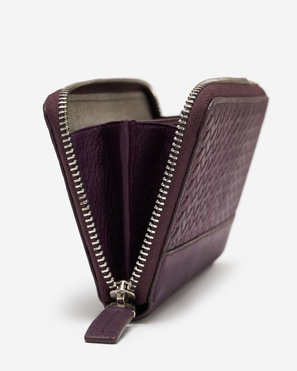 Zip Around Clutch Woven