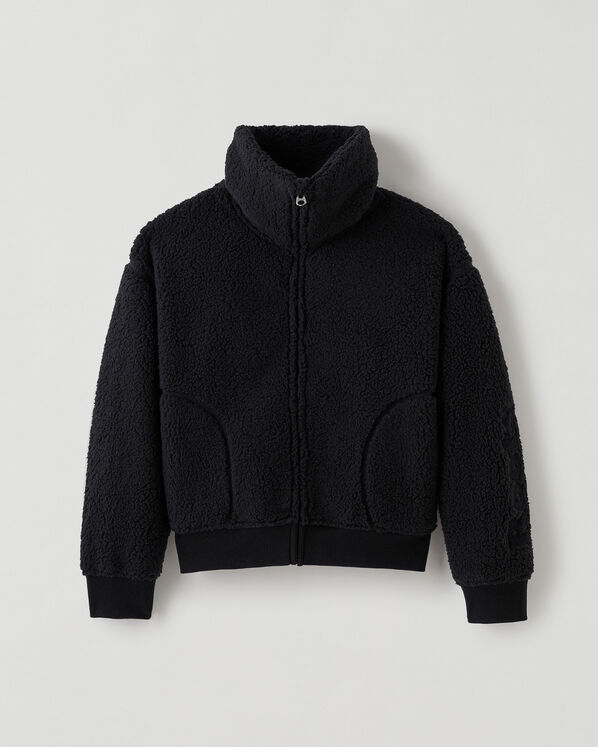 Girls Sherpa Zip Cardigan
