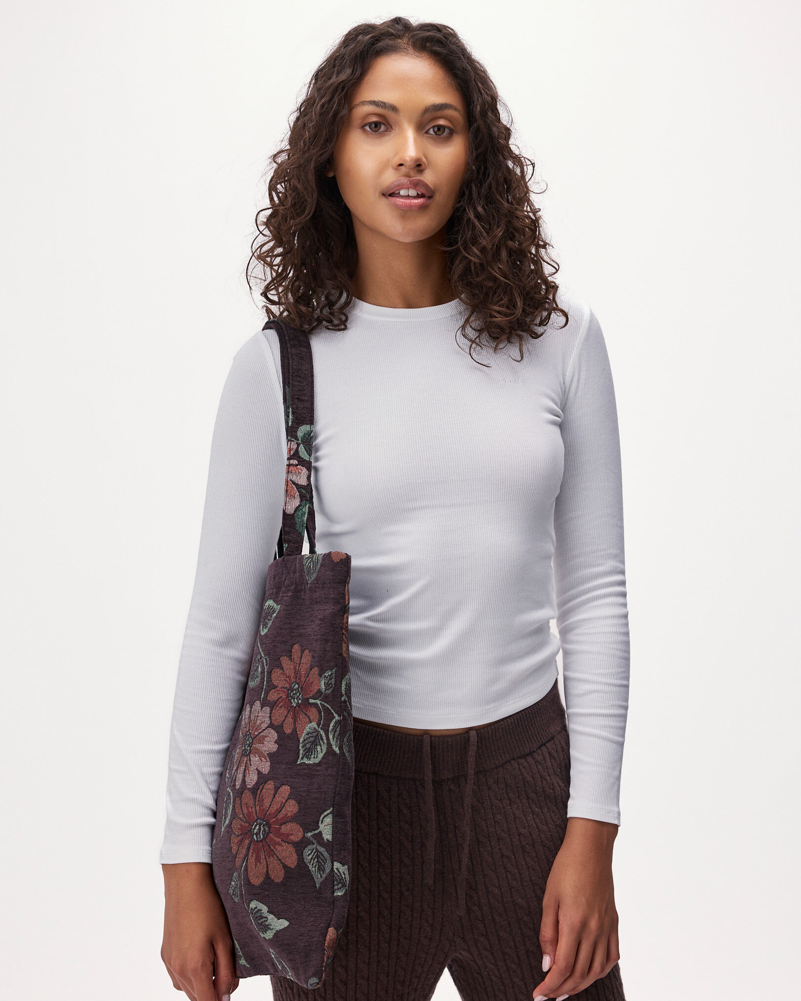 Floral Jacquard Tote