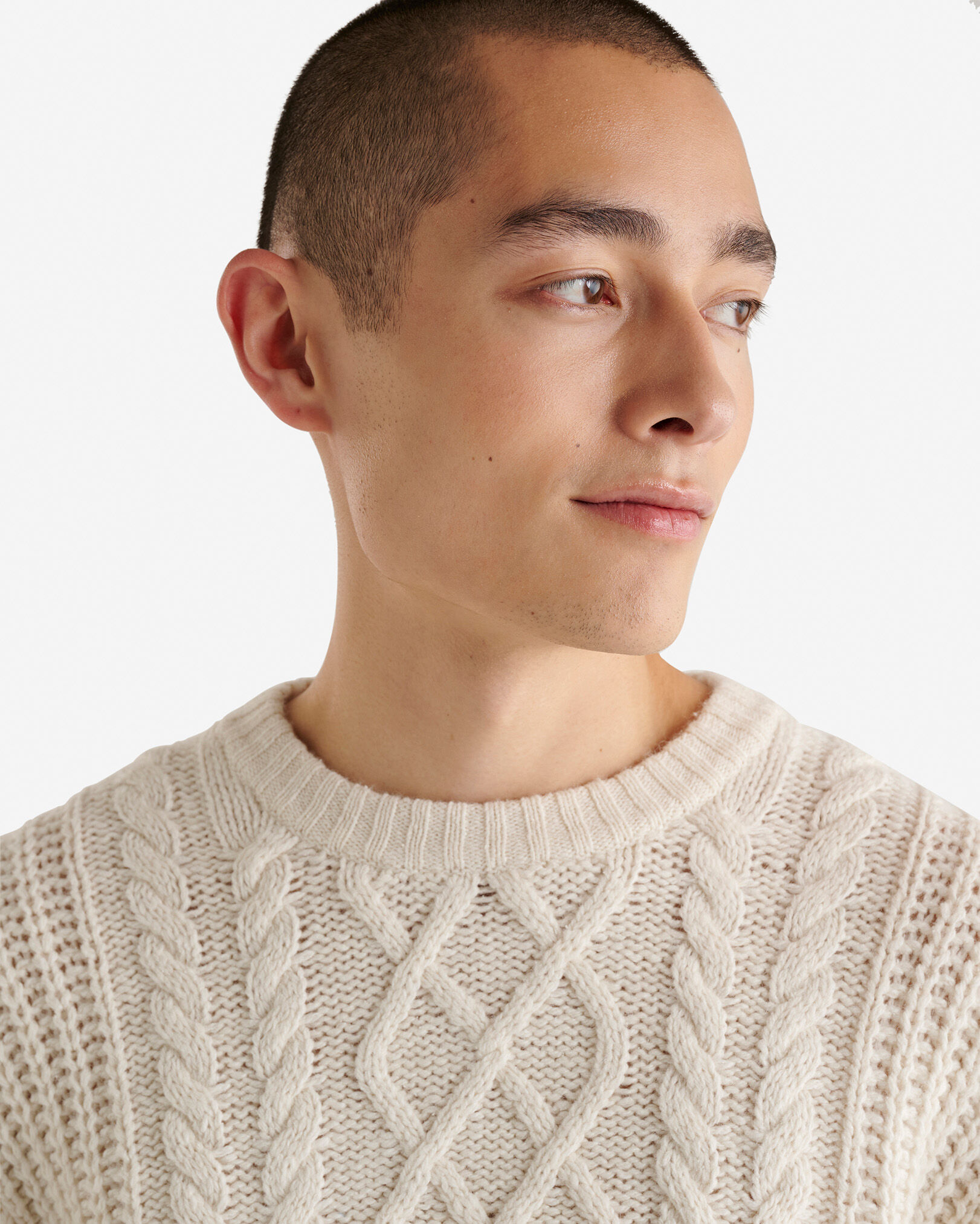 Lodge Cabled Crew Sweater