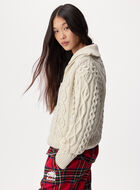 Cable Knit Quarter Zip Sweater