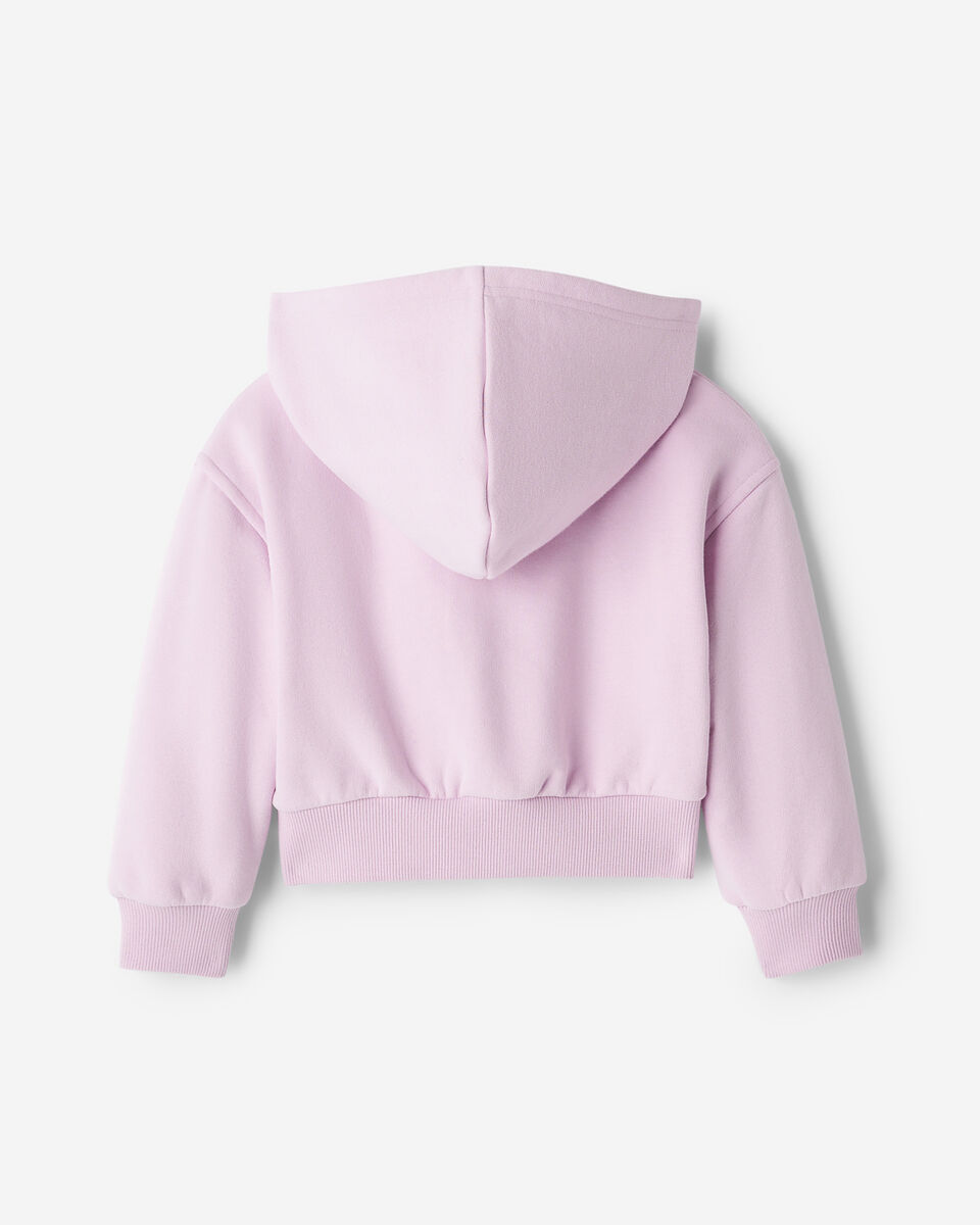 Toddler Girls Summer Cloud Cropped Bubble Full Zip Hoodie