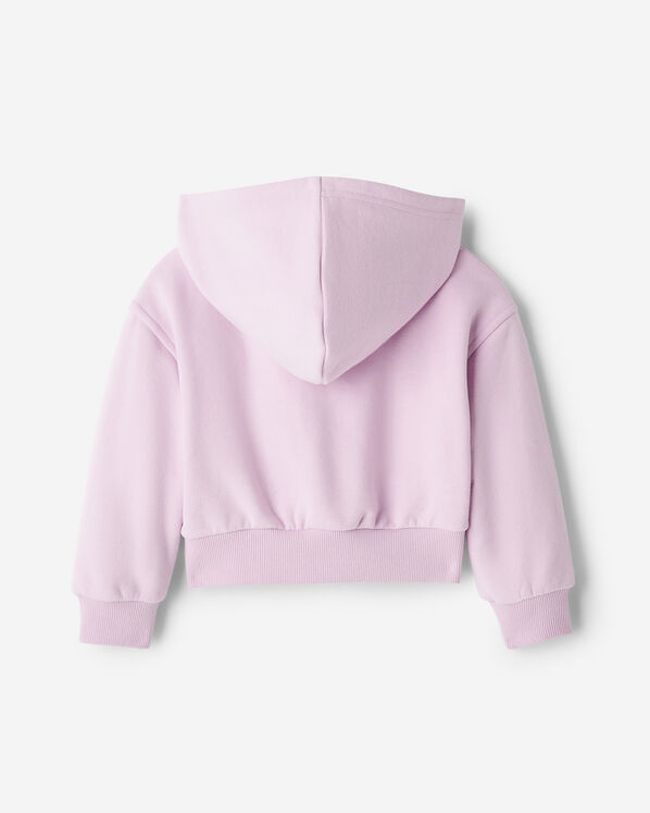 Toddler Girls Summer Cloud Cropped Bubble Full Zip Hoodie