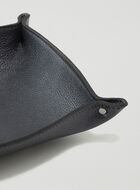 Large Leather Tray Metallic