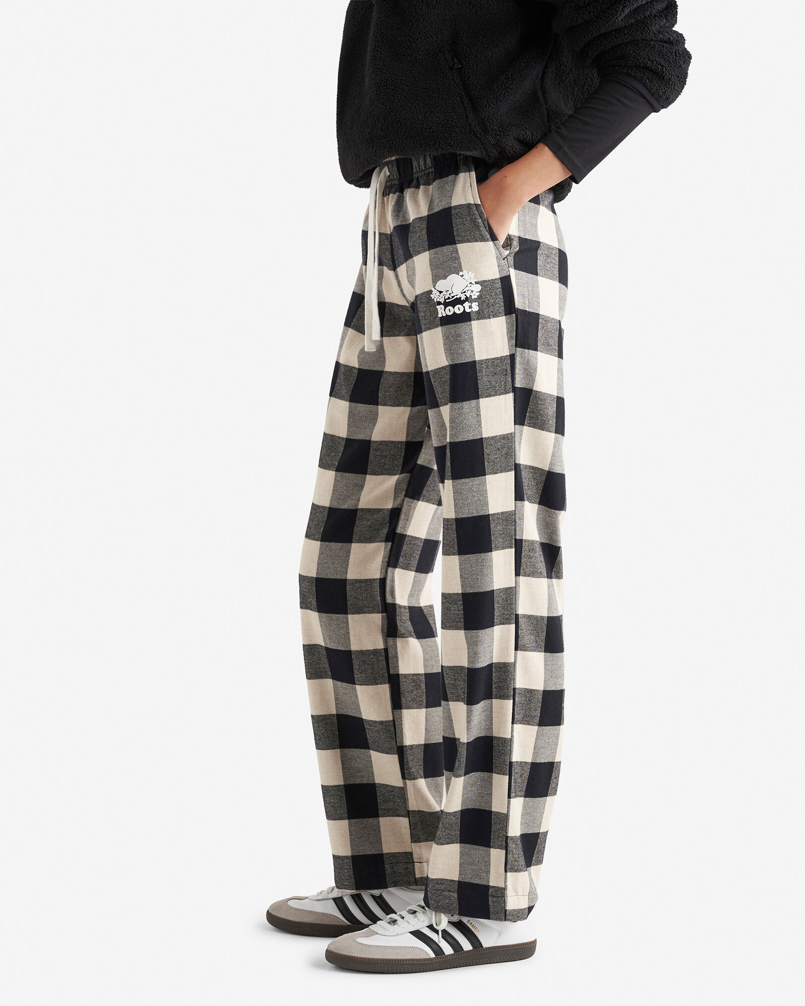 Red plaid women's pajama pants best sale