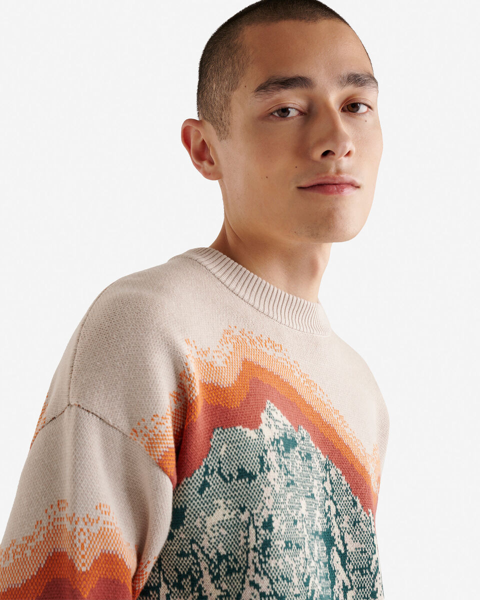 Landscape Intarsia Crew Sweater