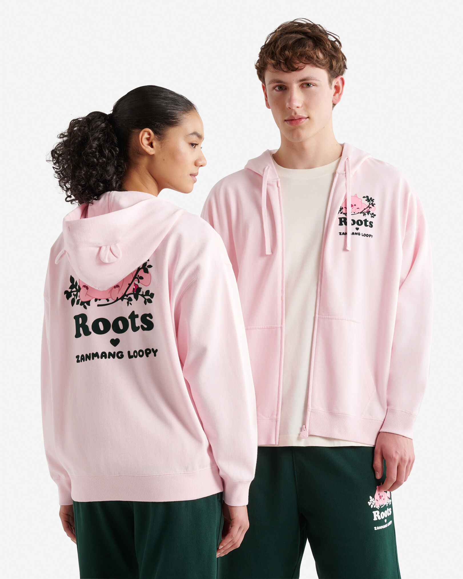 ♡HOOPEY♡  Roots X Zanmang Loopy Full Zip Hoodie | Roots