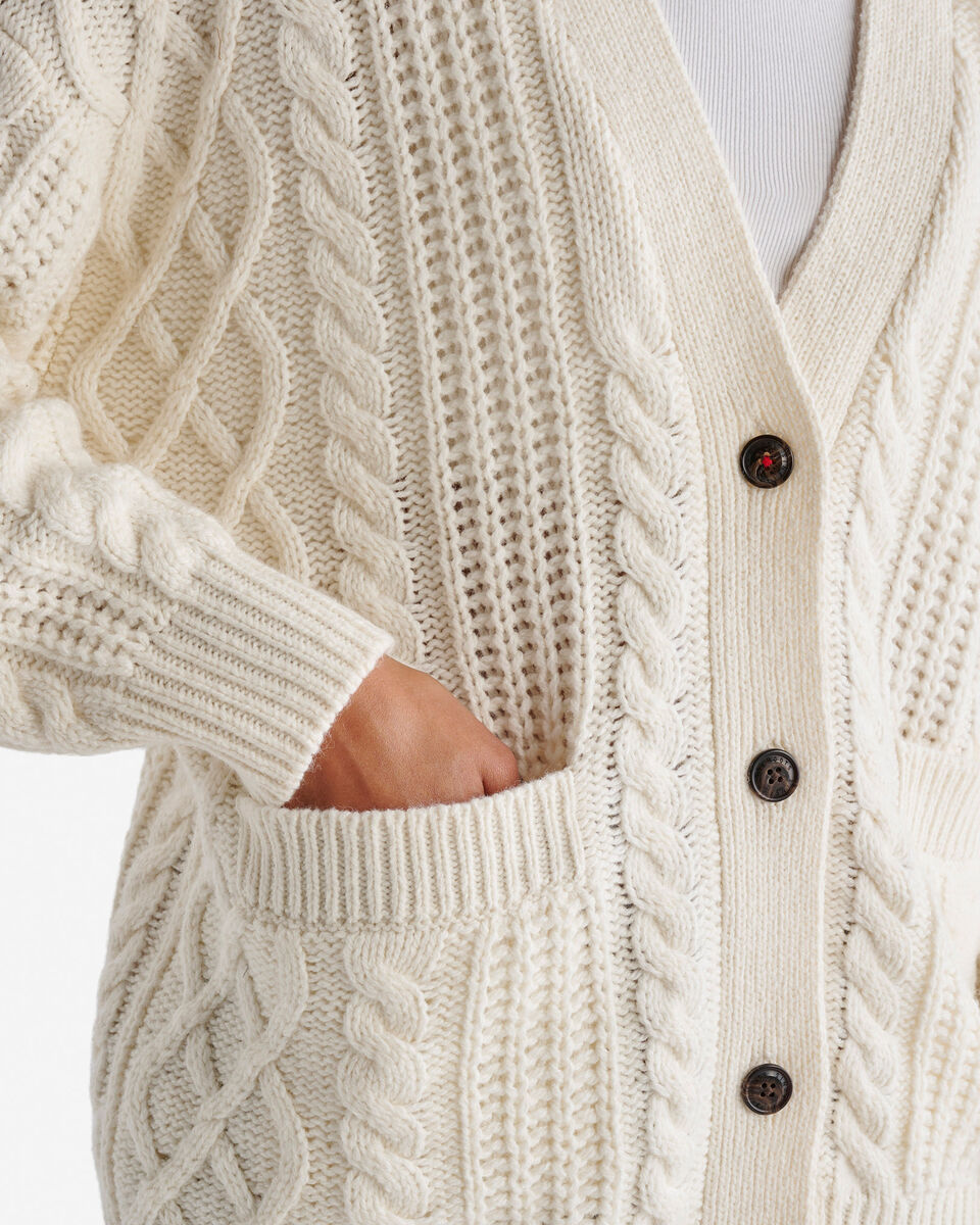 Cardigan à torsades Cabane