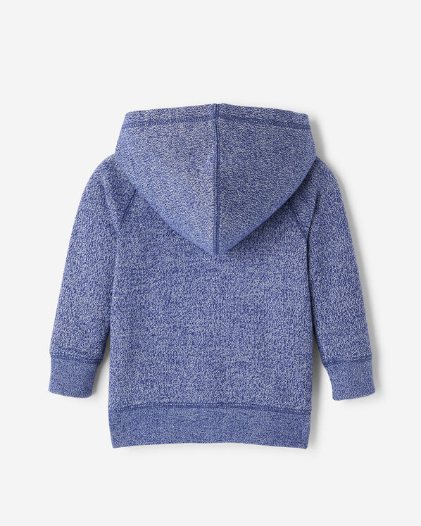 Chandail original &agrave; capuchon et glissi&egrave;re en jersey bouclette de coton bio pour b&eacute;b&eacute;s