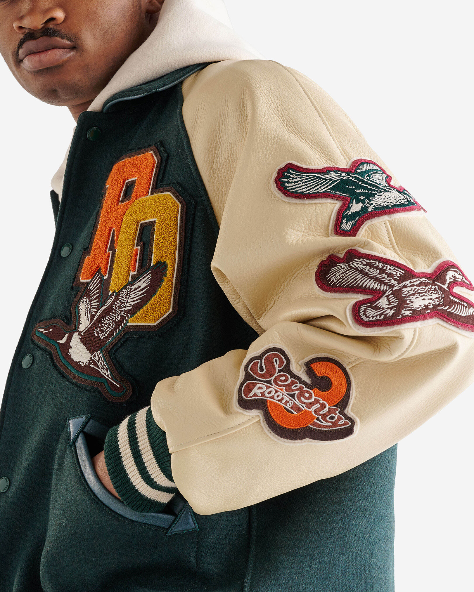 hugyourskin Patch varsity jacket ハグユアスキン hug your skin | BONZ (韓国ブランド 代行)
