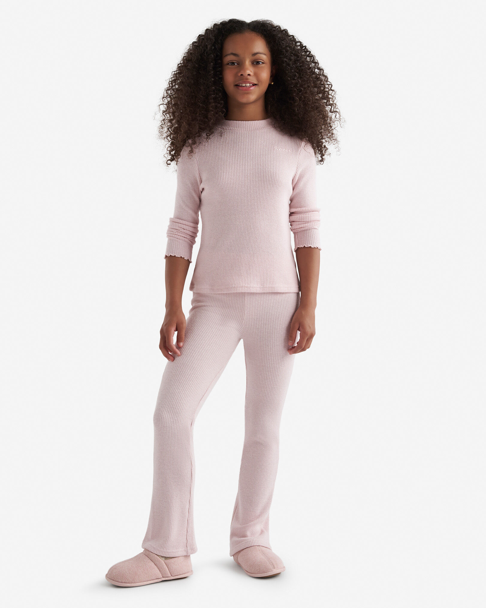 T-shirt côtelé scintillant Cooper pour filles