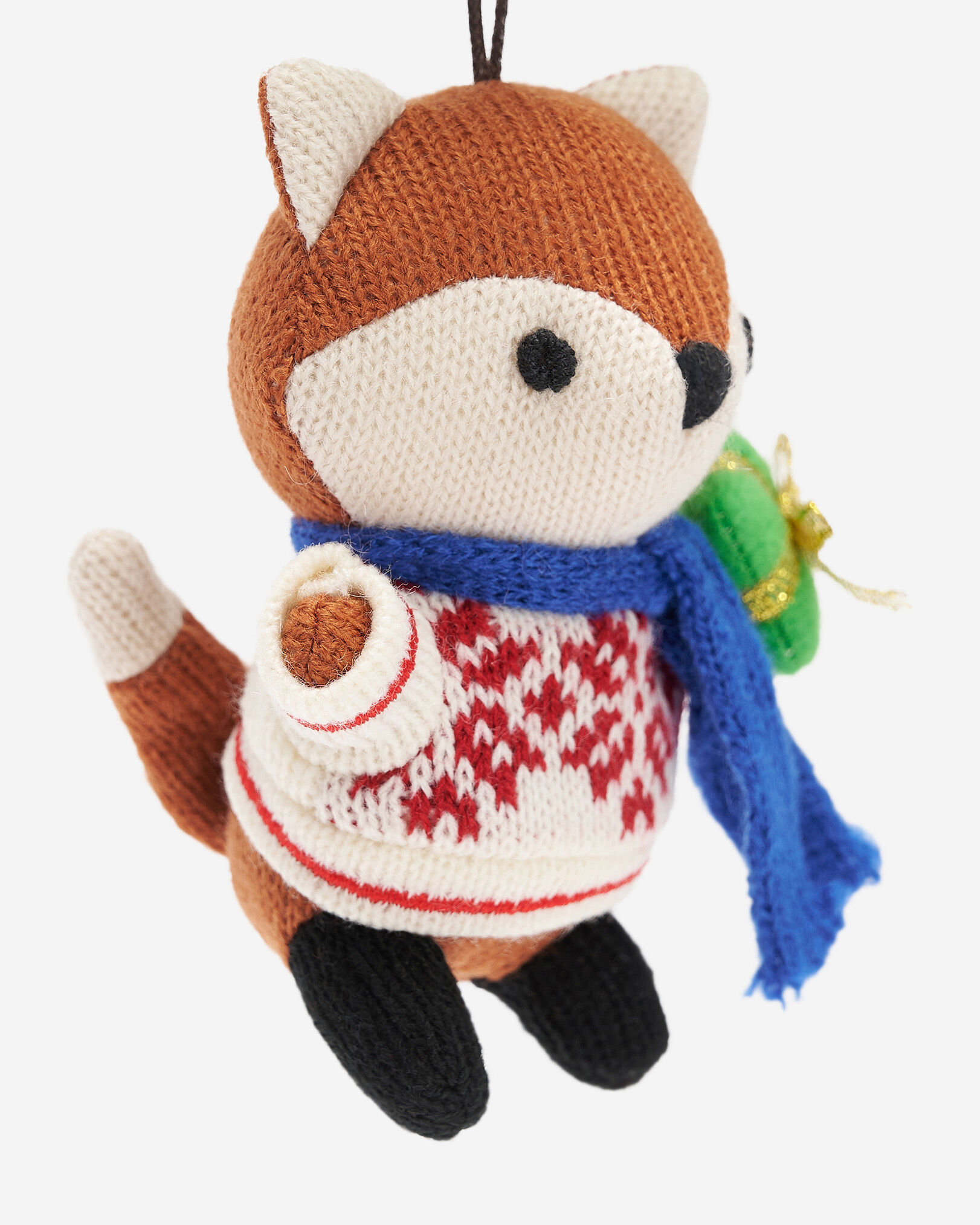 Fair Isle Fox Ornament