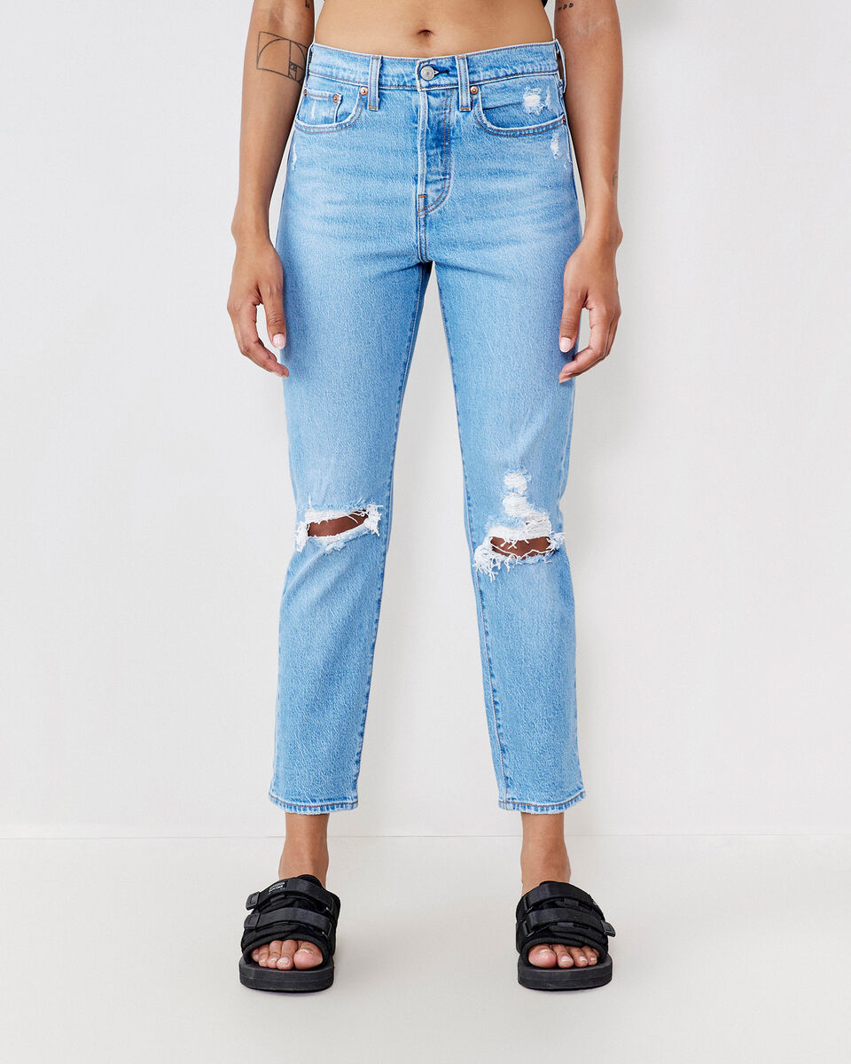 LEVI'S High Waisted Straight Ripped Jean