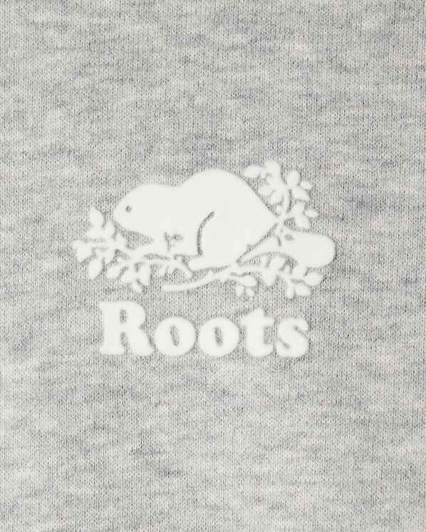 Chandail demi-glissi&egrave;re original &agrave; capuchon en jersey bouclette en coton bio