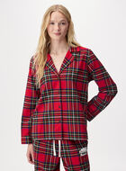 Chemise de pyjama &agrave; carreaux pour femme