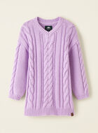 Toddler Girls Cable V-Neck Sweater Dress